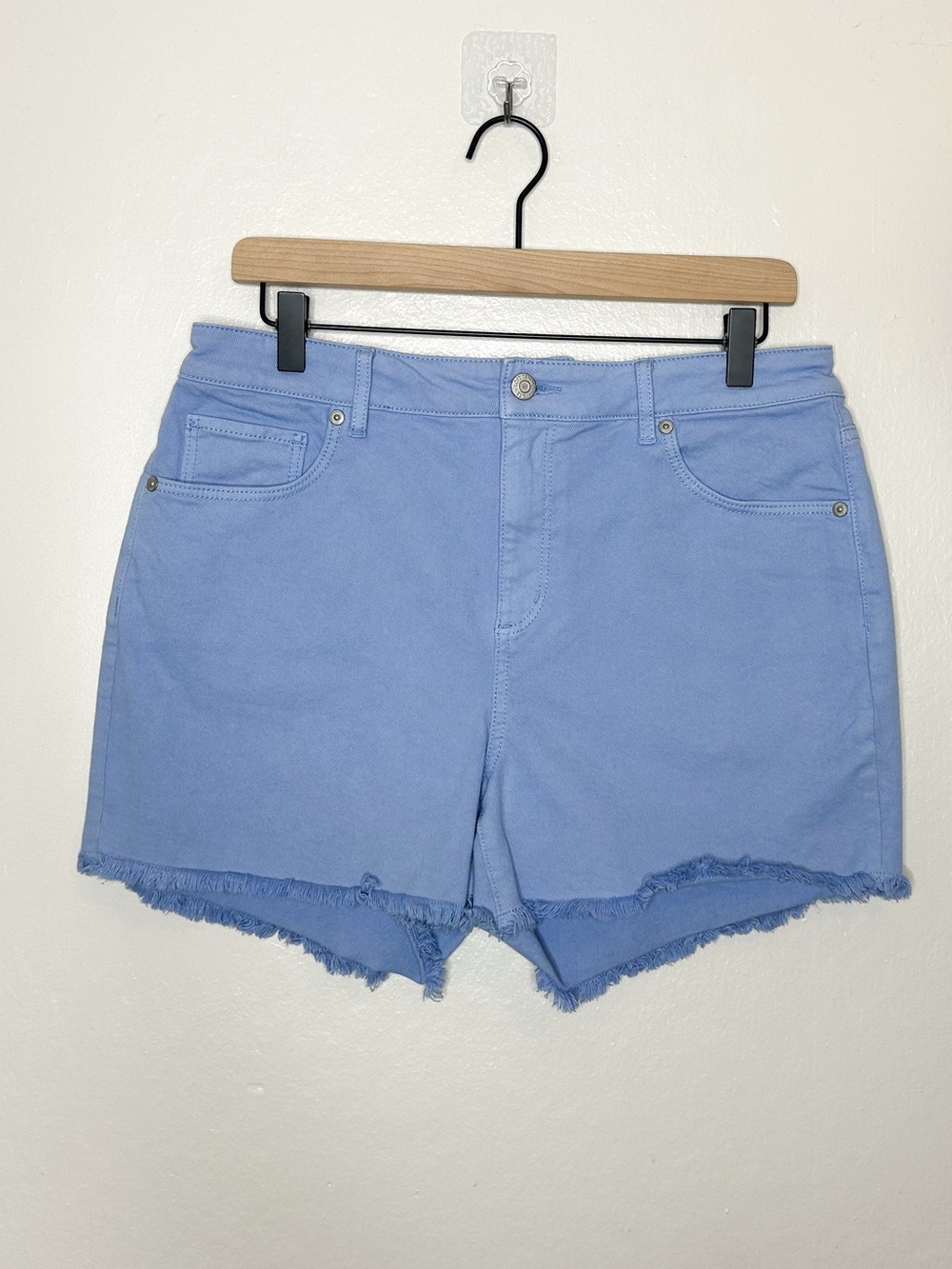 Ann Taylor LOFT Periwinkle Pastel Blue Purple Cut Off Shorts 6